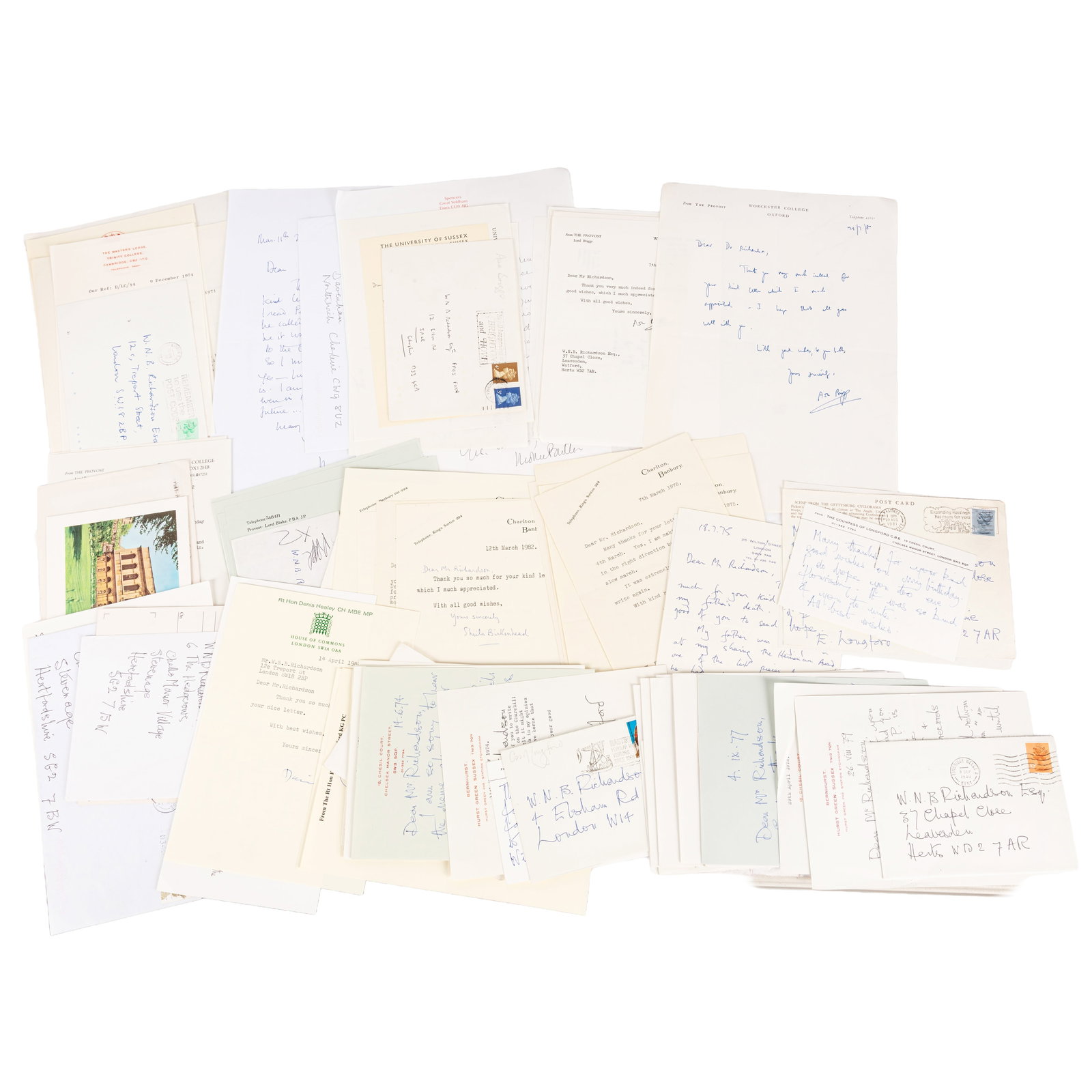 Autograph Collection.- Fellows of the Royal Society of Literature Group of letters - 2