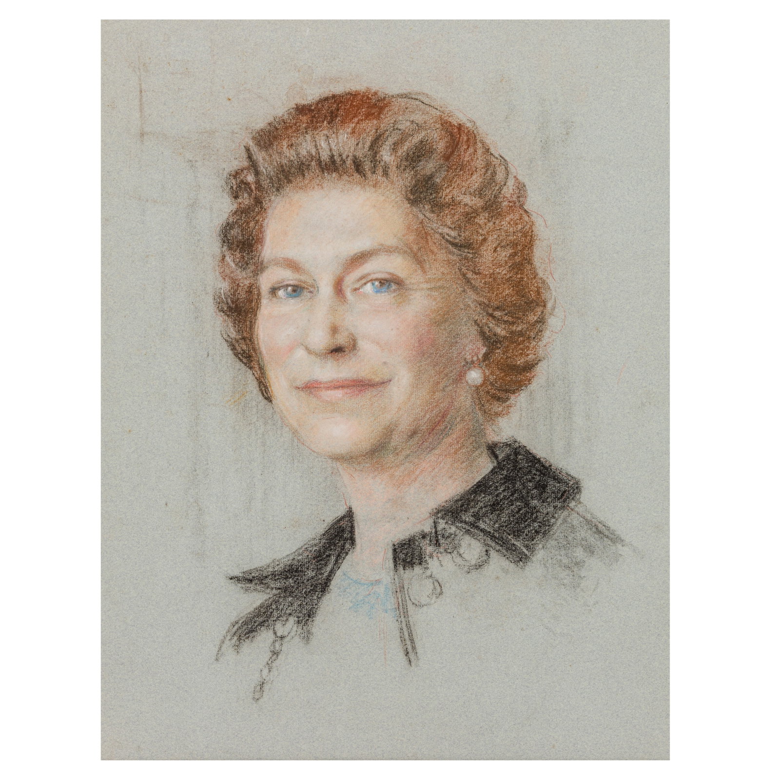 § Hailstone (Bernard) Preparatory portrait sketch of Queen Elizabeth II - 3