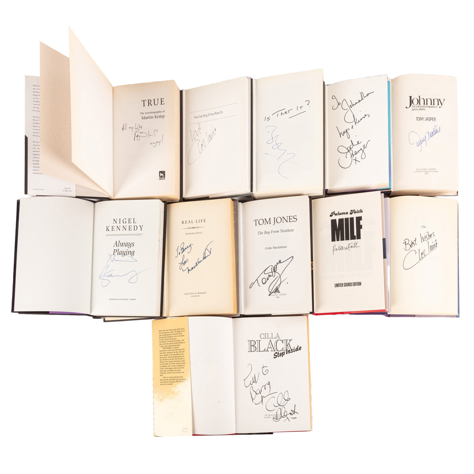 Autograph Collection.- Singers & Musicians Signed books - 2