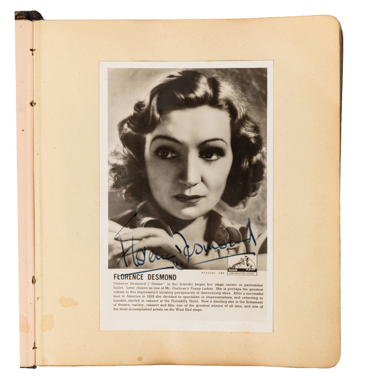 Autograph Album.- Vintage Actors & Entertainers c. 1930s-1940s - 2
