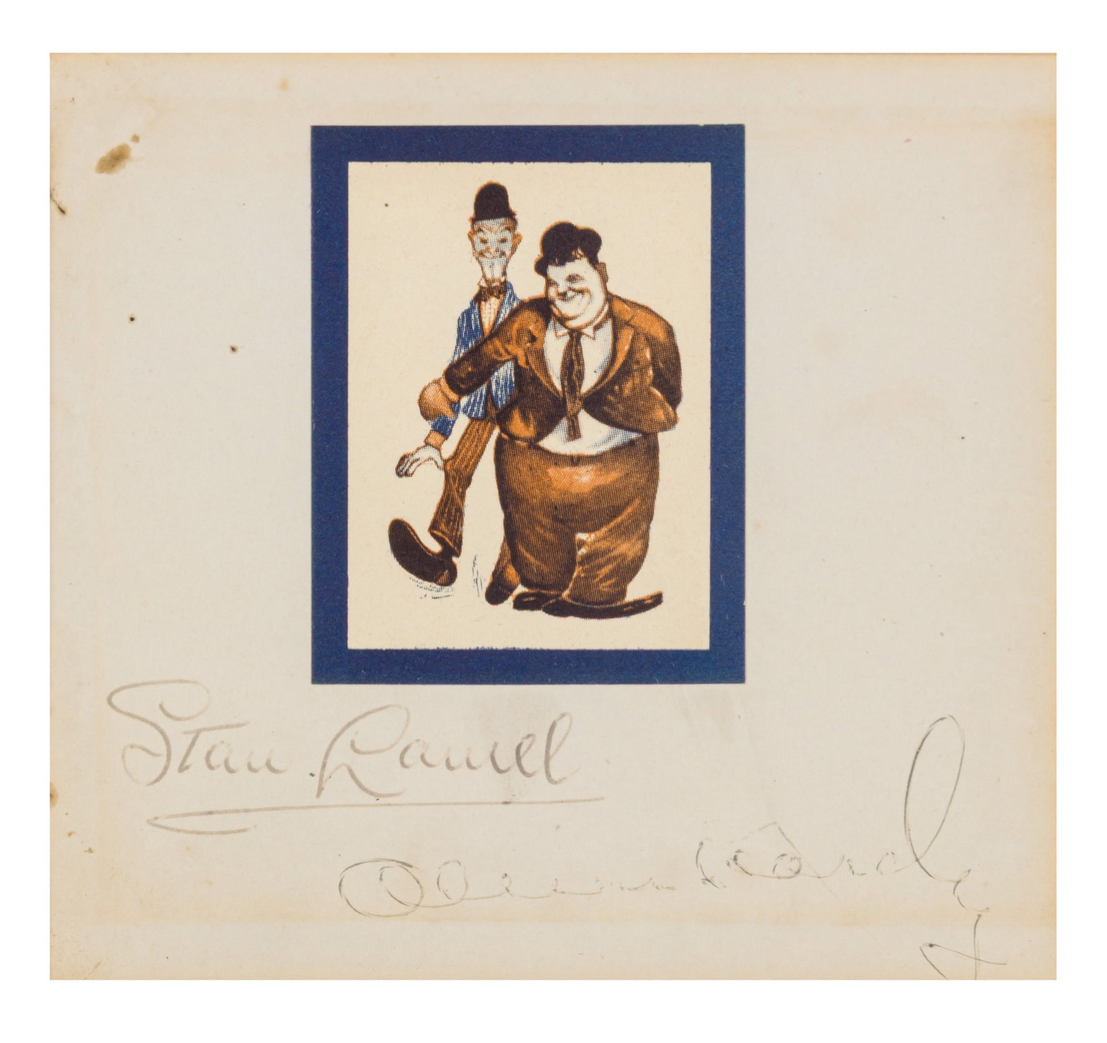 Laurel (Stan) & Oliver Hardy Signed album page - 2