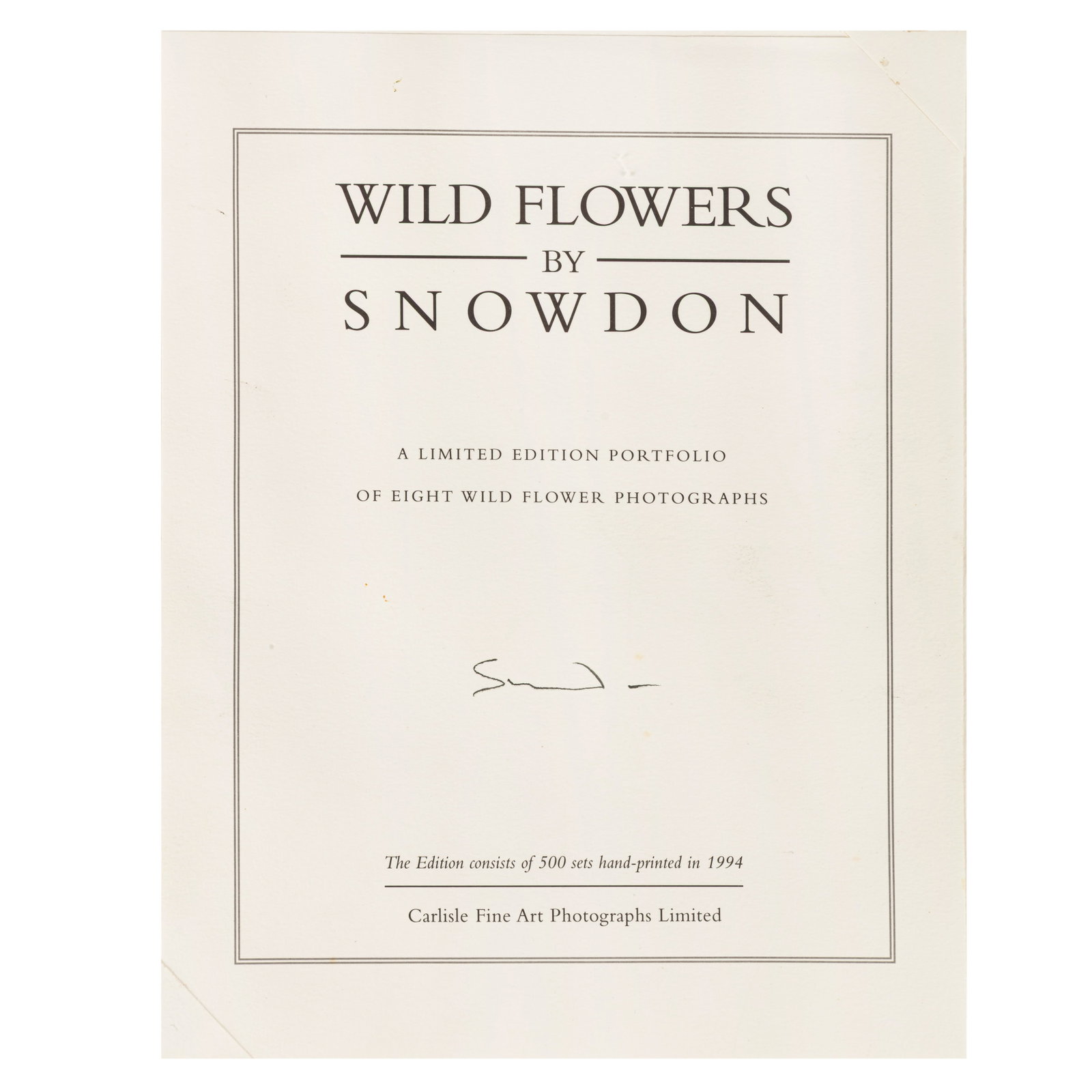 Snowdon (Antony Armstrong-Jones, 1st Earl of) Wild Flowers - 2