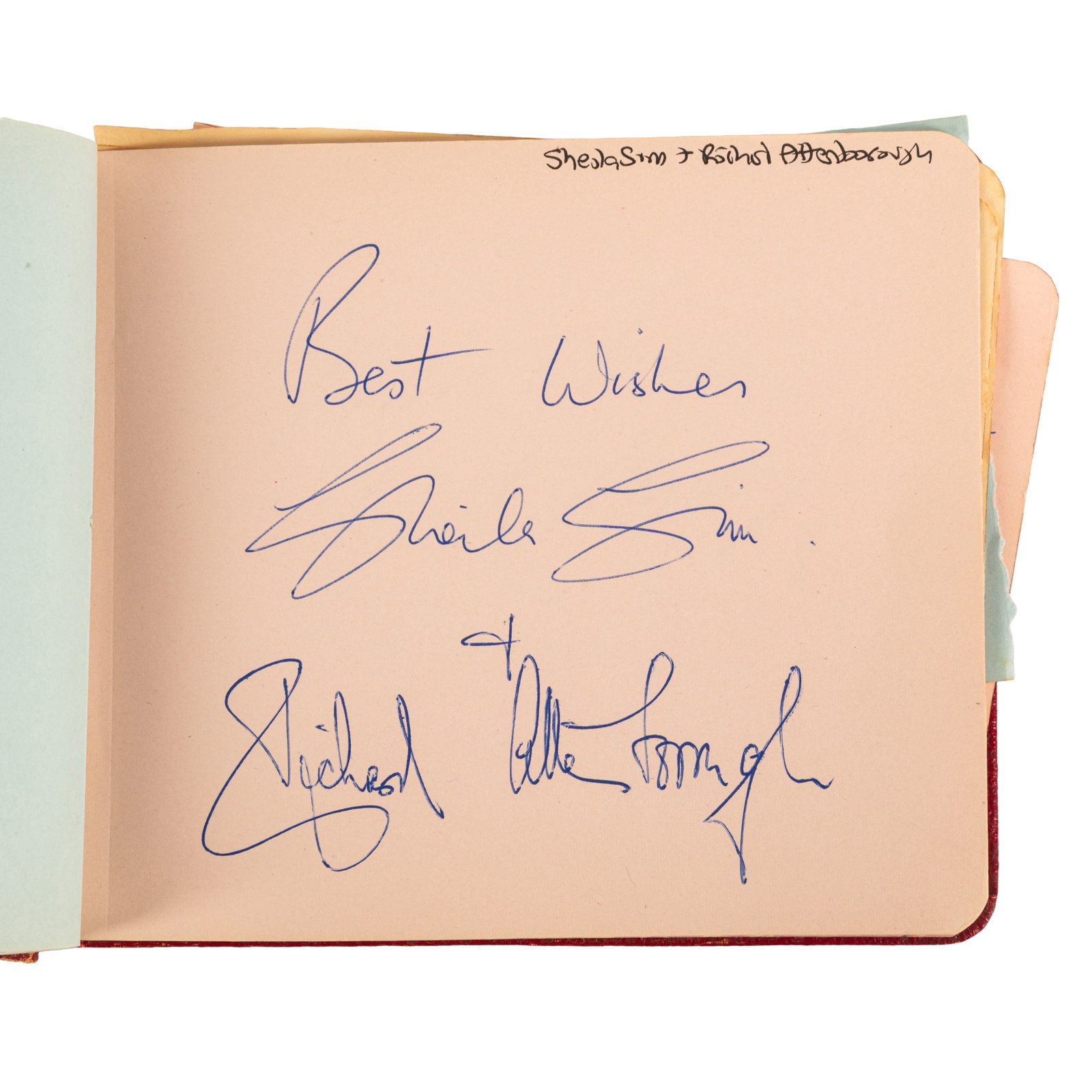 Autograph Album.- Vintage Actors & Entertainers c. 1930s-1940s: Autograph Album.- Vintage Actors & Entertainers c. 1930s-1940s Autograph album featuring signatures by vintage actors and entertainers, including: Sybil Thorndike and Lewis Casson, Bruce Trent, Roma B