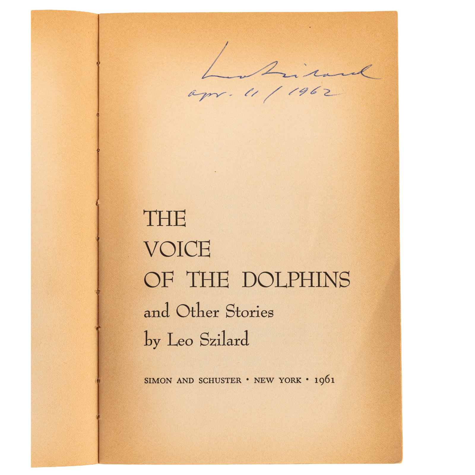 Szilard (Leo) The Voice of the Dolphins, signed - 2