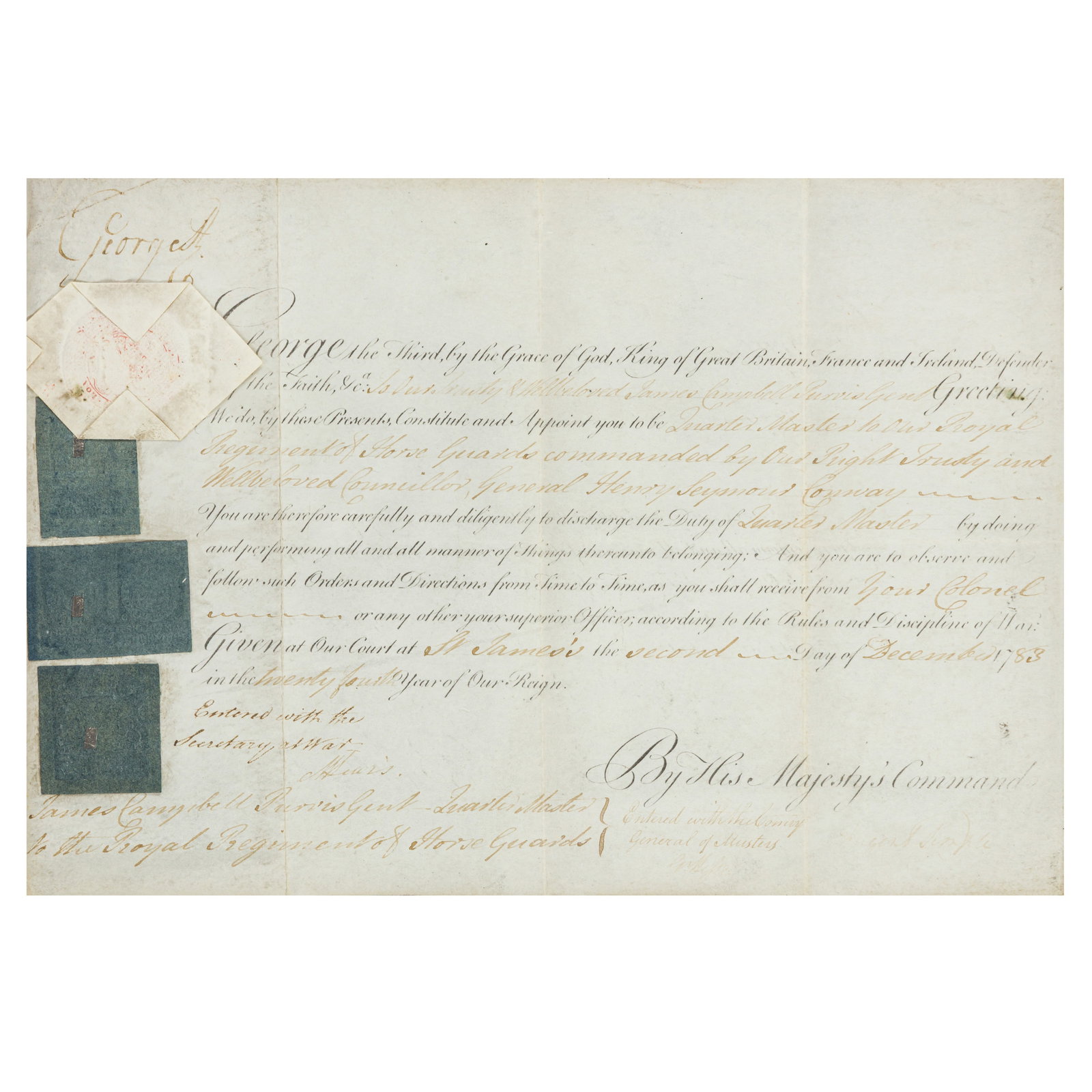 George III, King of the United Kingdom Document signed, 1783 - 2