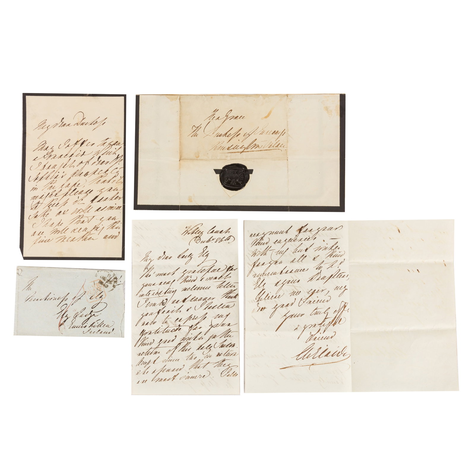 Adelaide, Queen Consort to King William IV Two autograph letters signed ("Adelaide") (1 of 1)