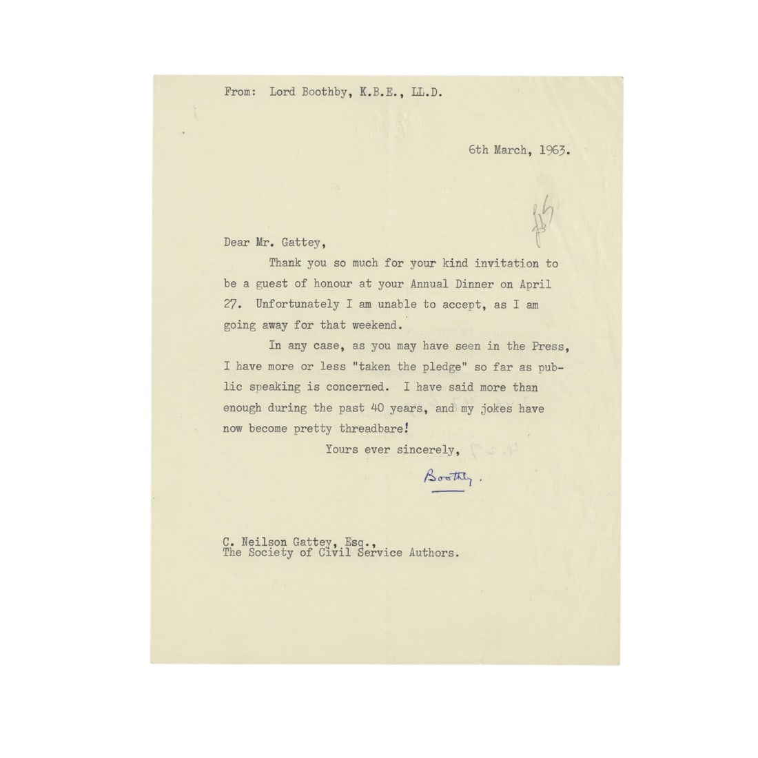 Autograph Collection.- Politicians Signed cards, letters and photographs - 3