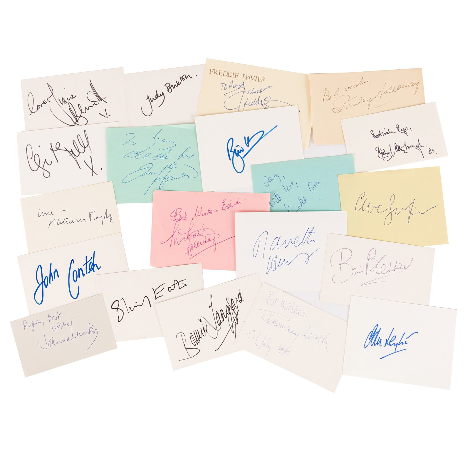 Autograph Collection.- Miscellaneous Large collection of signed index cards and loose album pages (1 of 1)