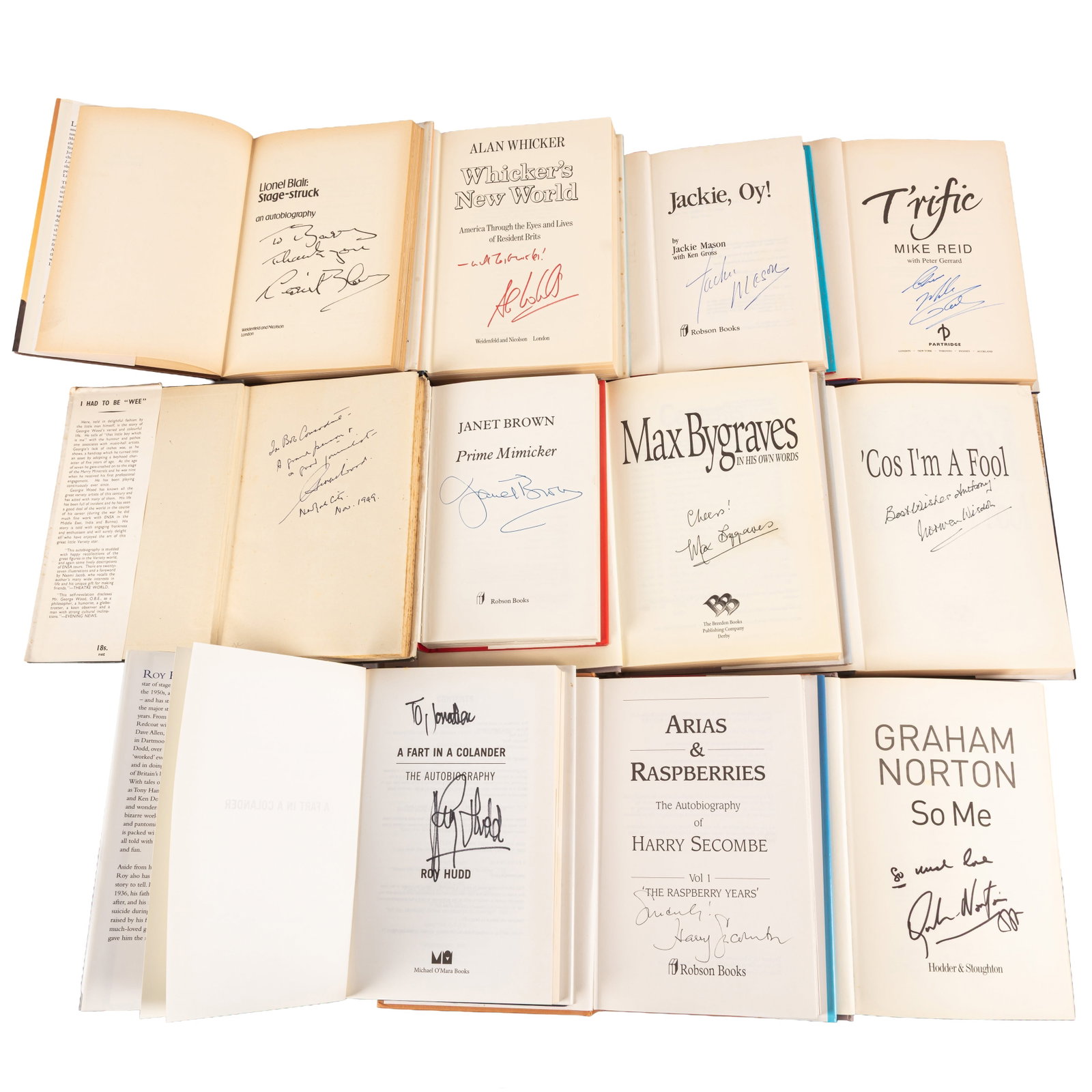 Autograph Collection.- Entertainers Signed books - 2