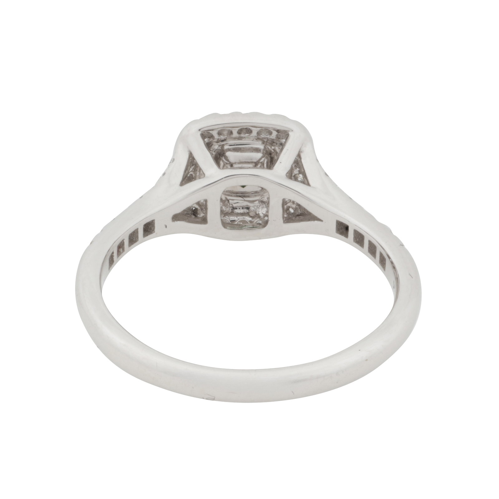 A green and white diamond cluster ring White metal - 4
