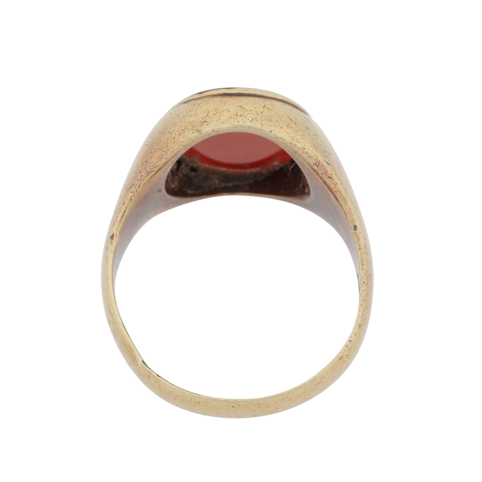 A sardonyx ring Yellow metal - 3
