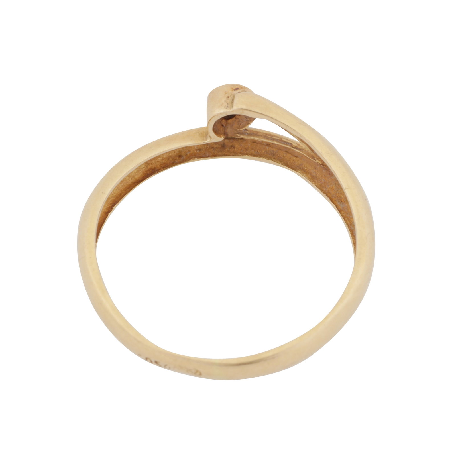 A diamond single stone ring Yellow metal - 3