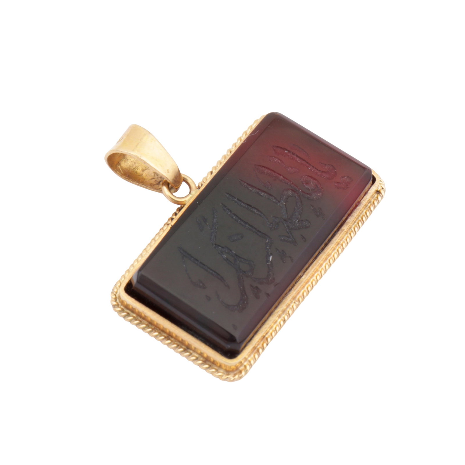 A sardonyx pendant Yellow metal - 2