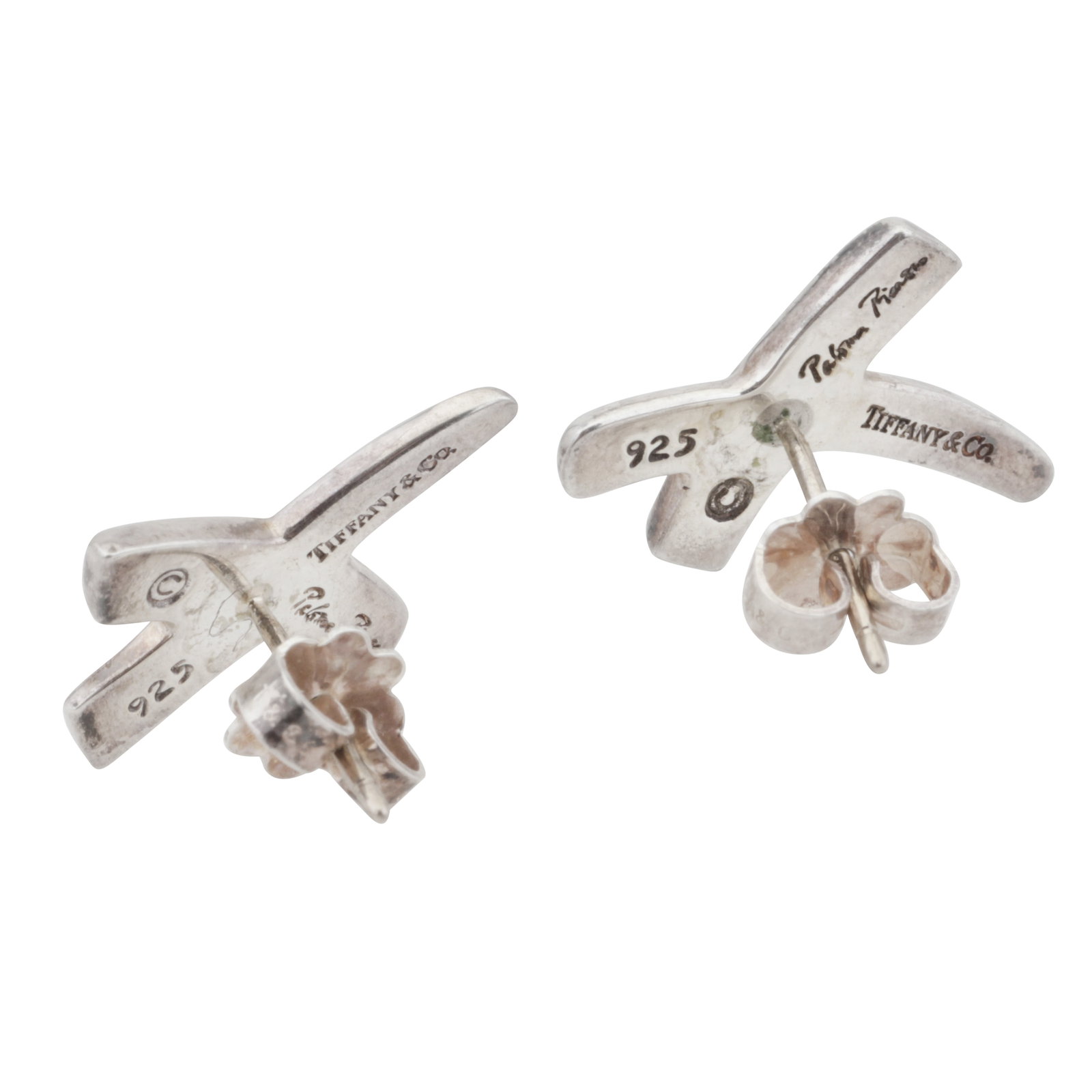 Tiffany & Co Ι A pair of 'Paloma's Graffiti' stud earrings White metal - 2
