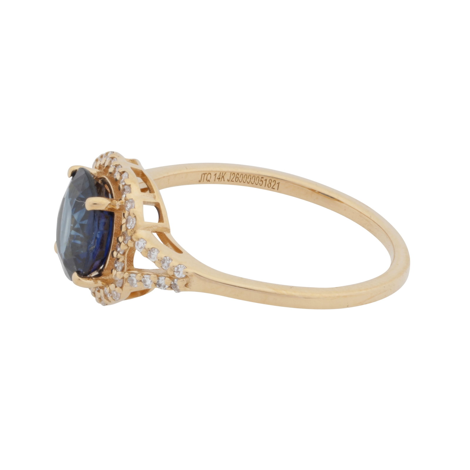 A sapphire and diamond ring Yellow metal - 3
