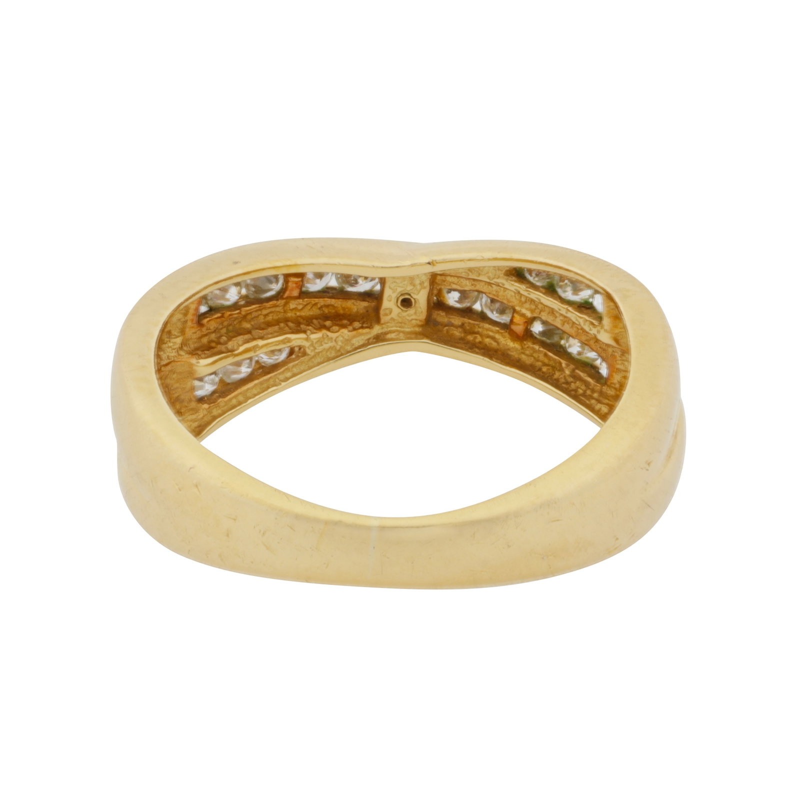 A diamond ring Yellow metal - 4