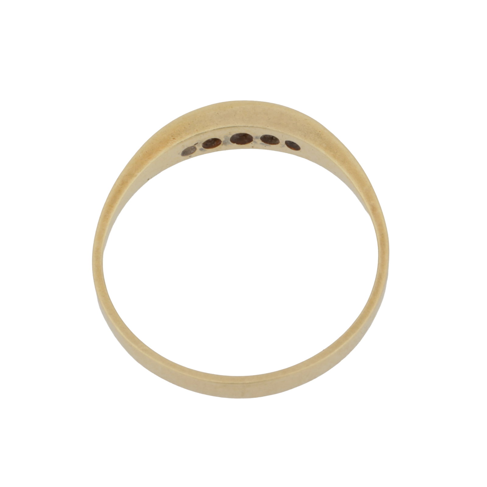 A five-stone diamond ring Yellow metal - 3