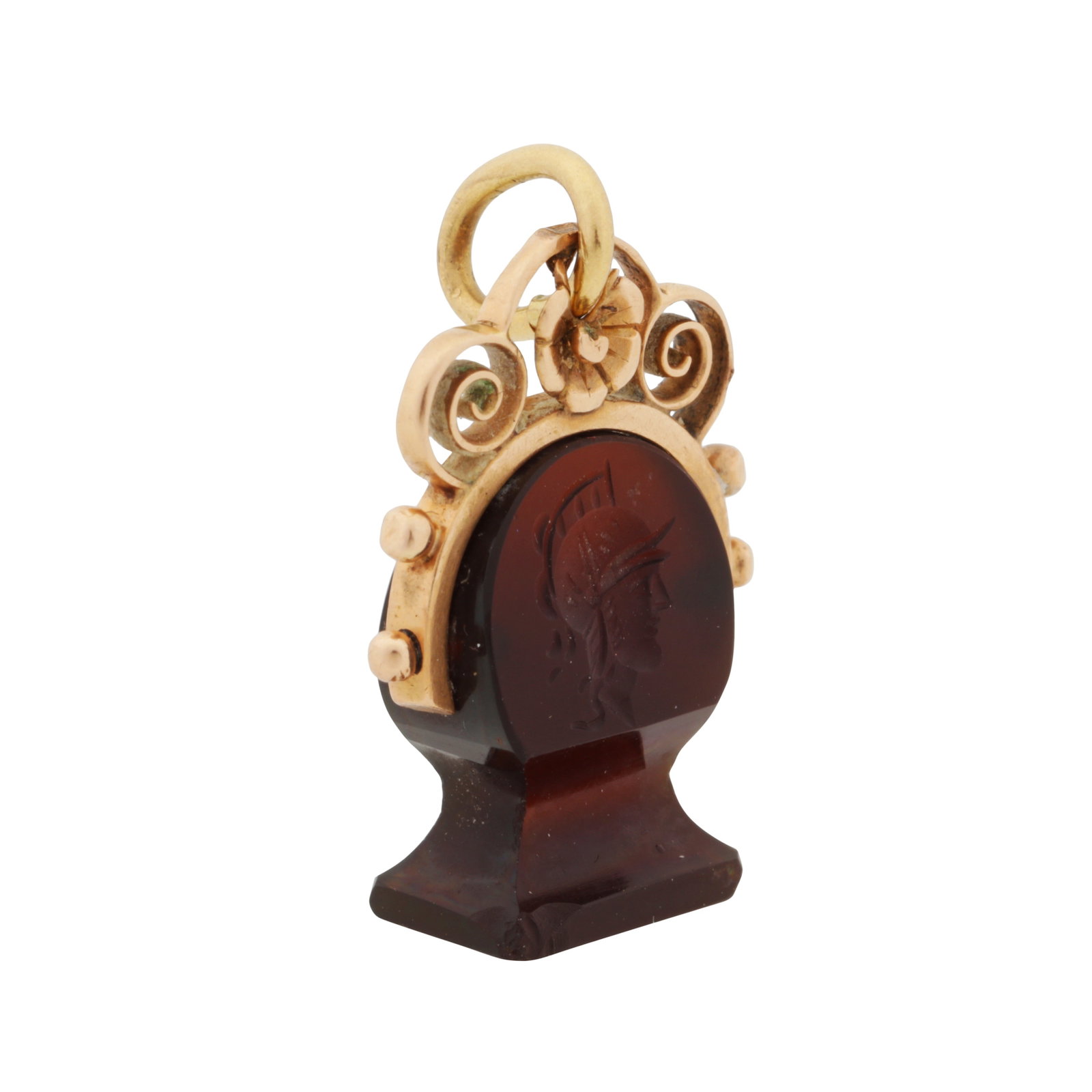 A sardonyx intaglio fob pendant Yellow metal (1 of 1)