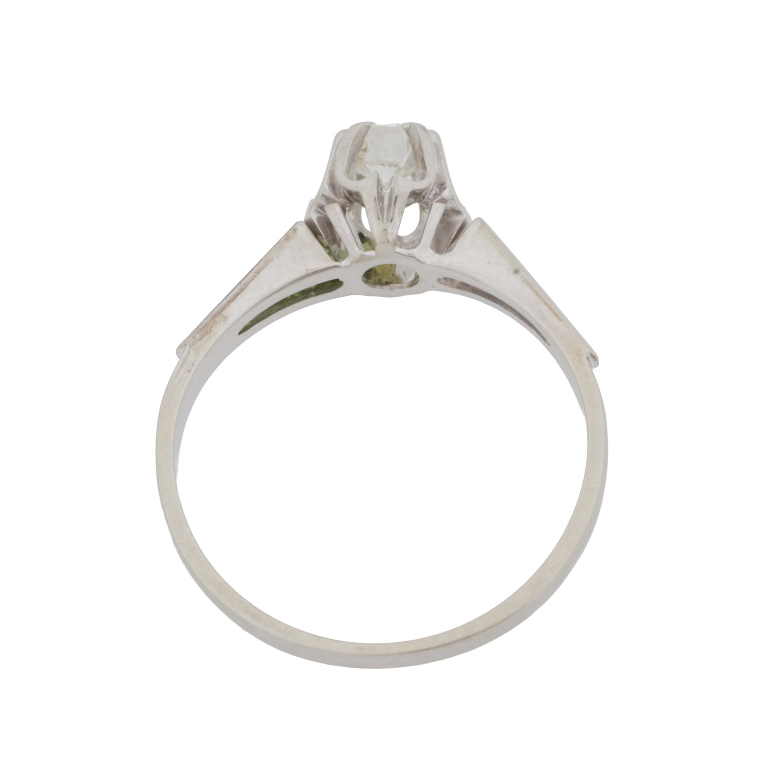 A diamond single-stone ring White metal - 3