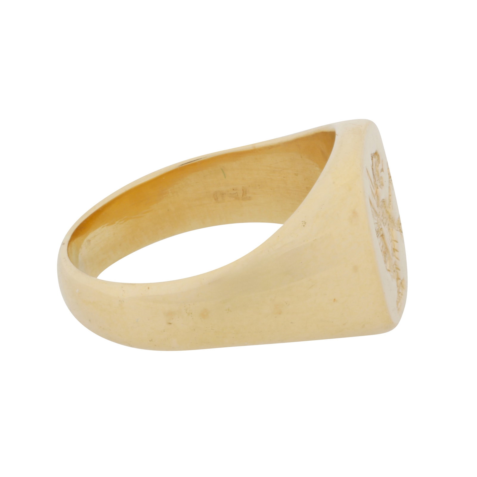 An intaglio signet ring Yellow metal - 2