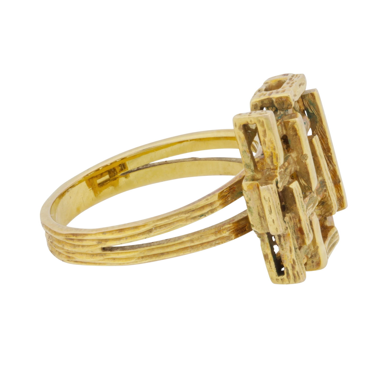 An abstract ring Yellow metal - 2
