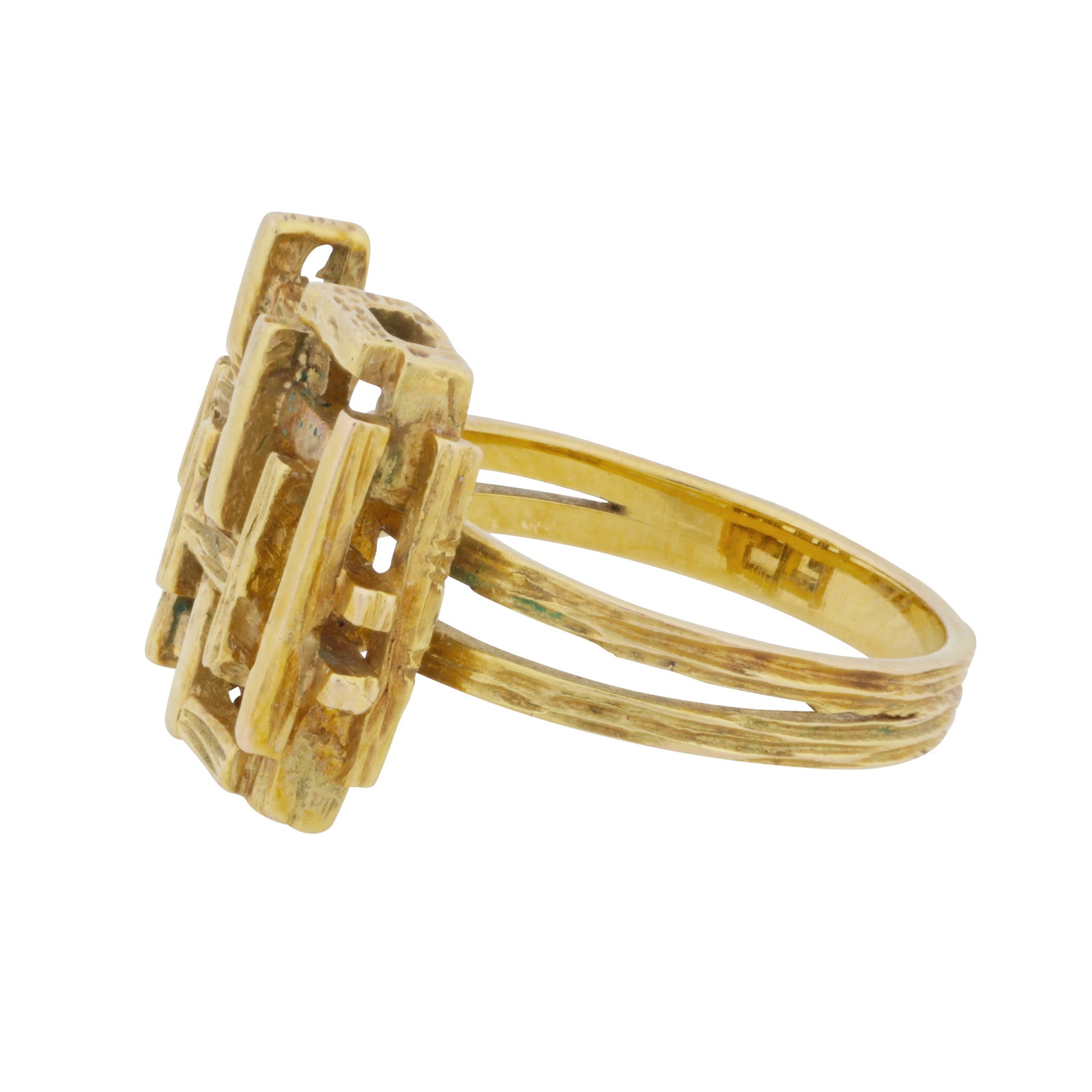 An abstract ring Yellow metal - 3