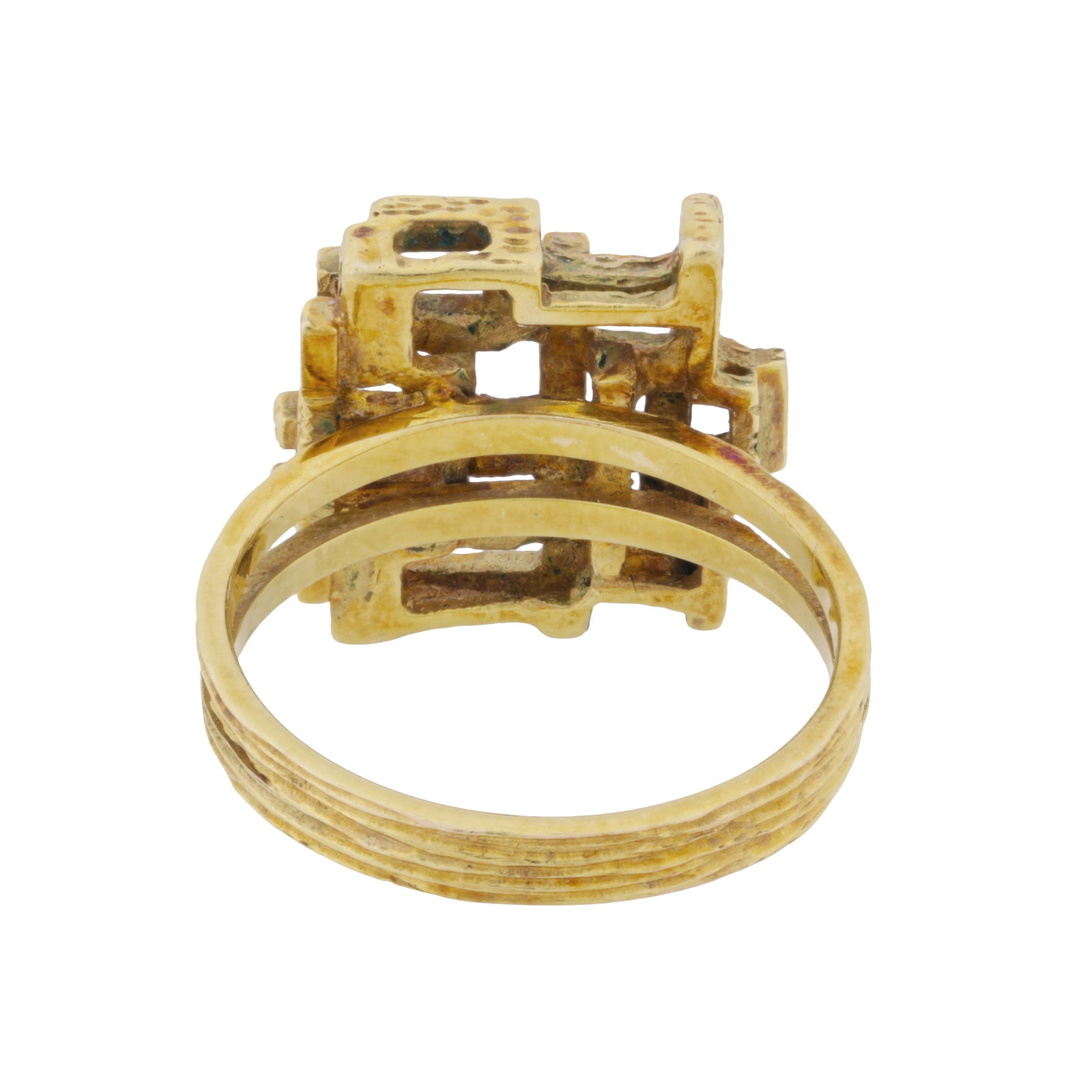 An abstract ring Yellow metal - 4