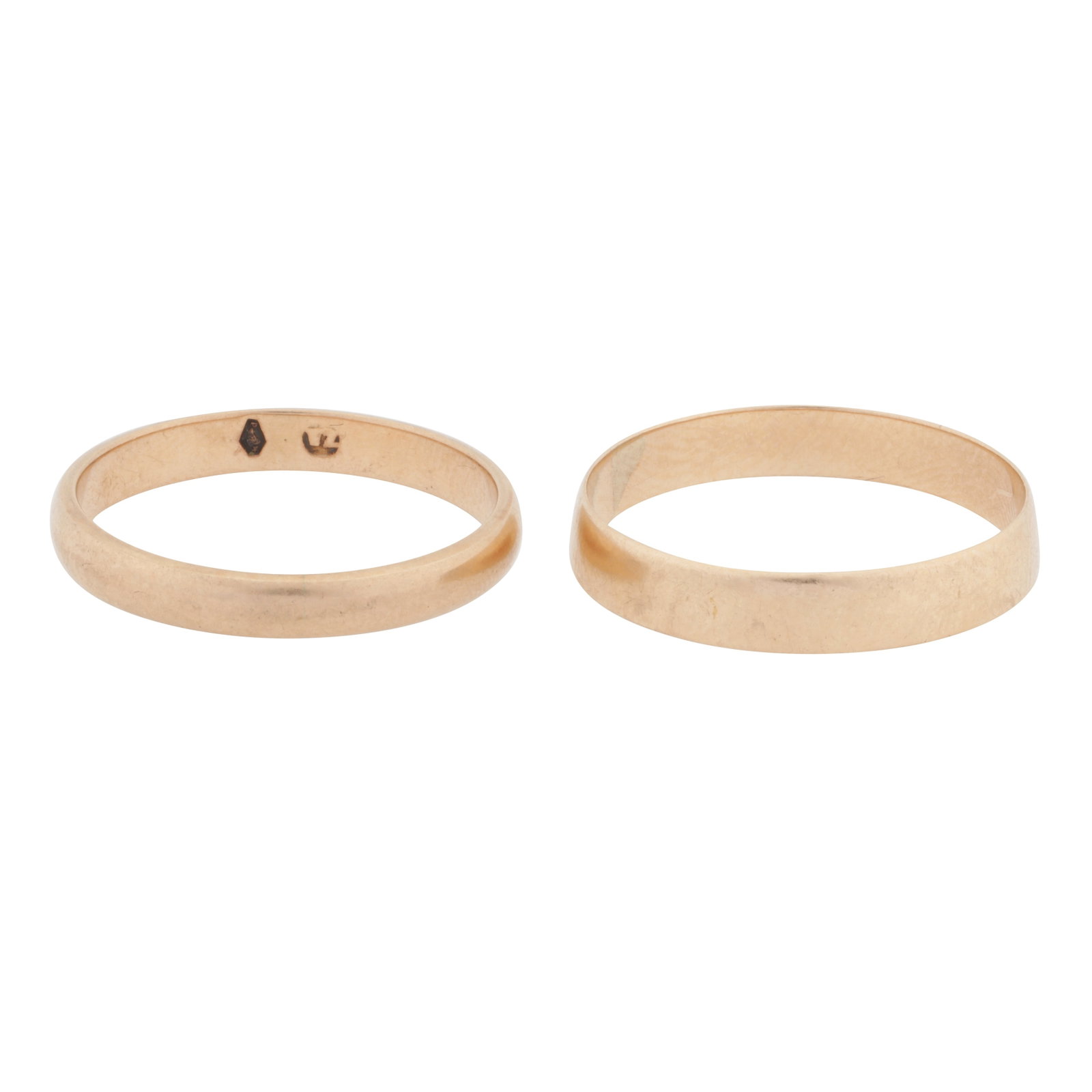 Two band rings Yellow metal (1 of 1)