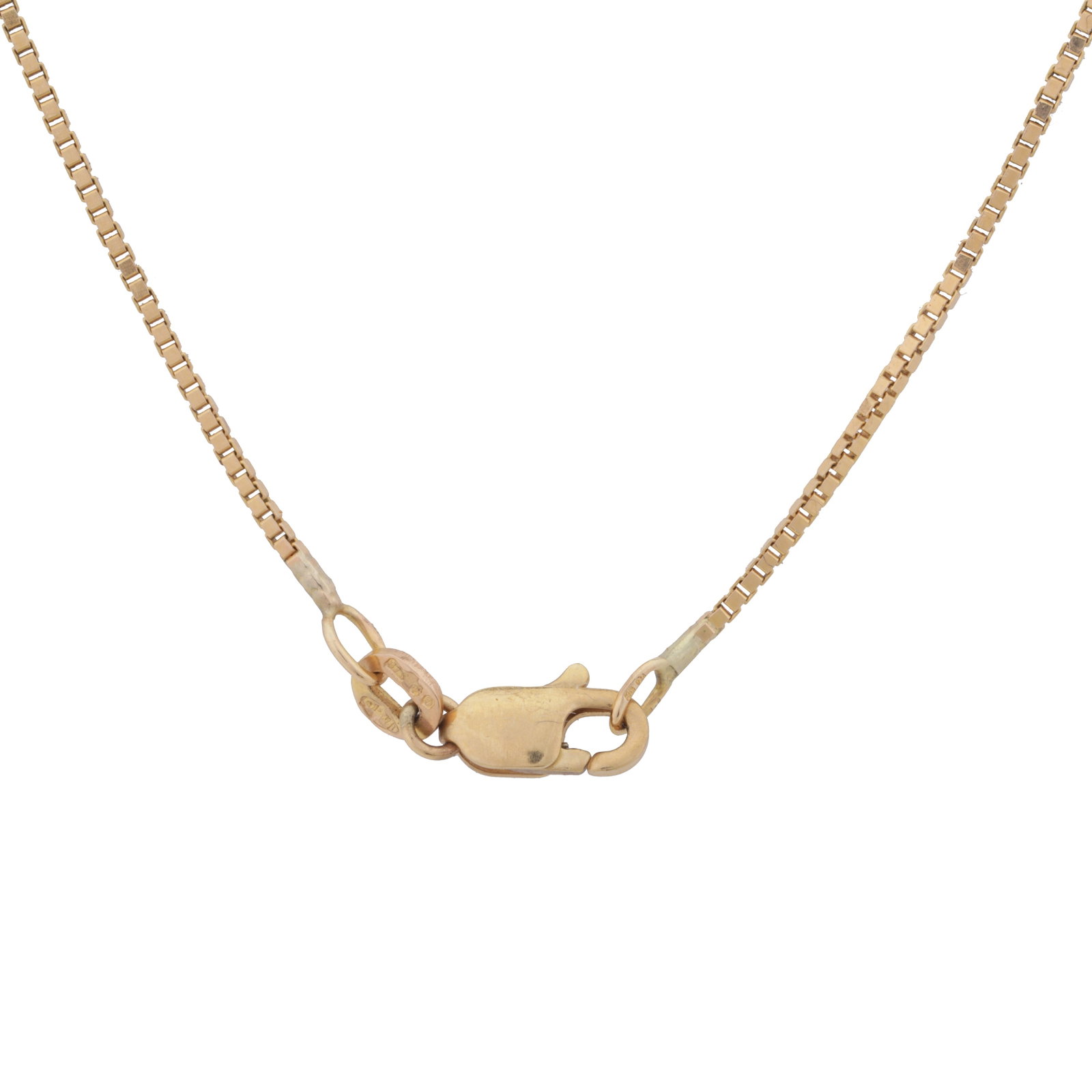 A box link chain necklace 9ct yellow gold - 2