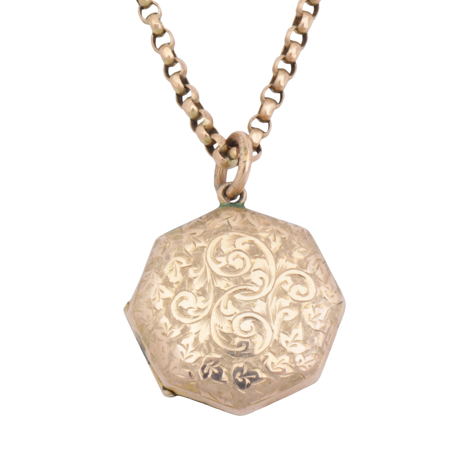A locket pendant necklace Yellow metal (1 of 4)