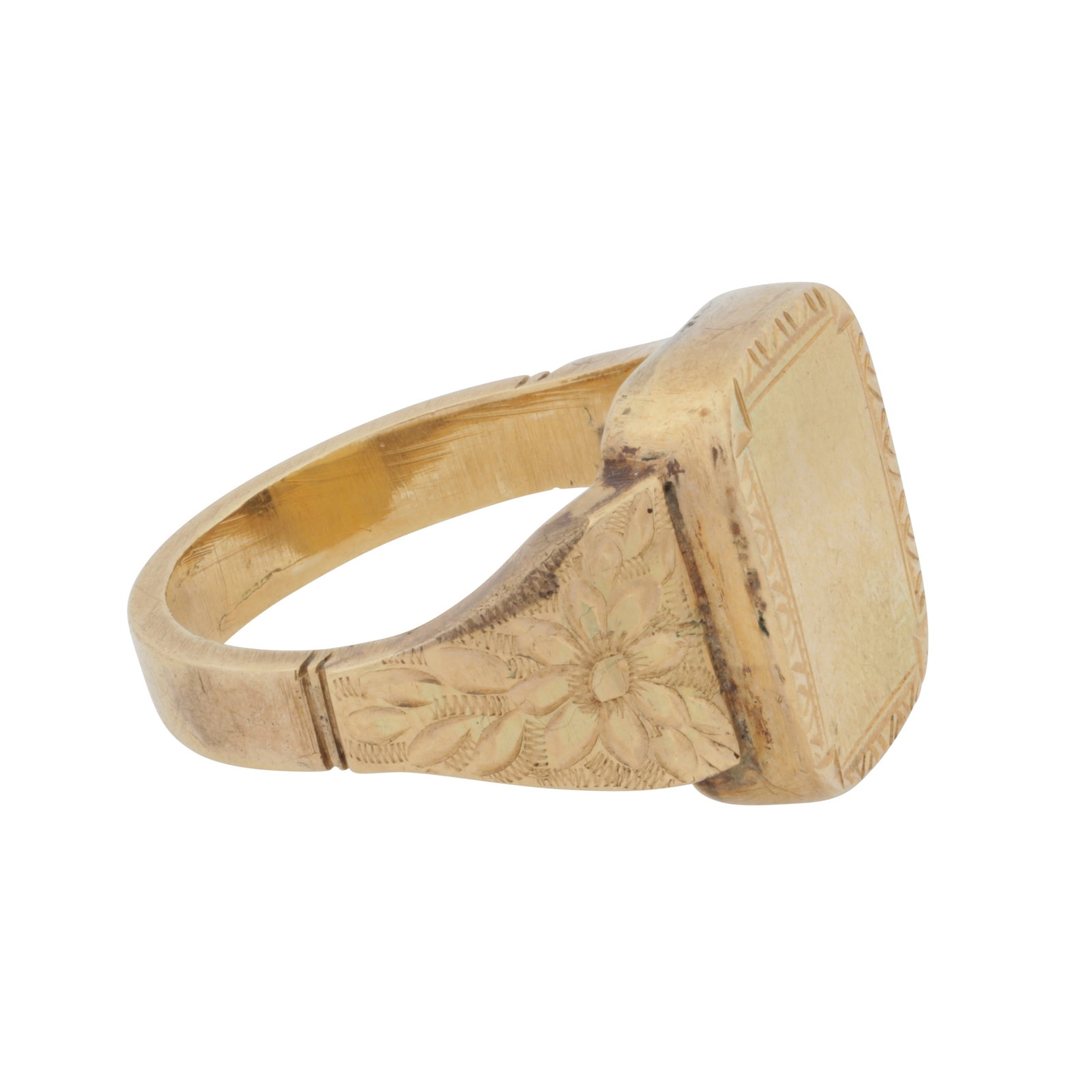 A signet ring Yellow metal - 2