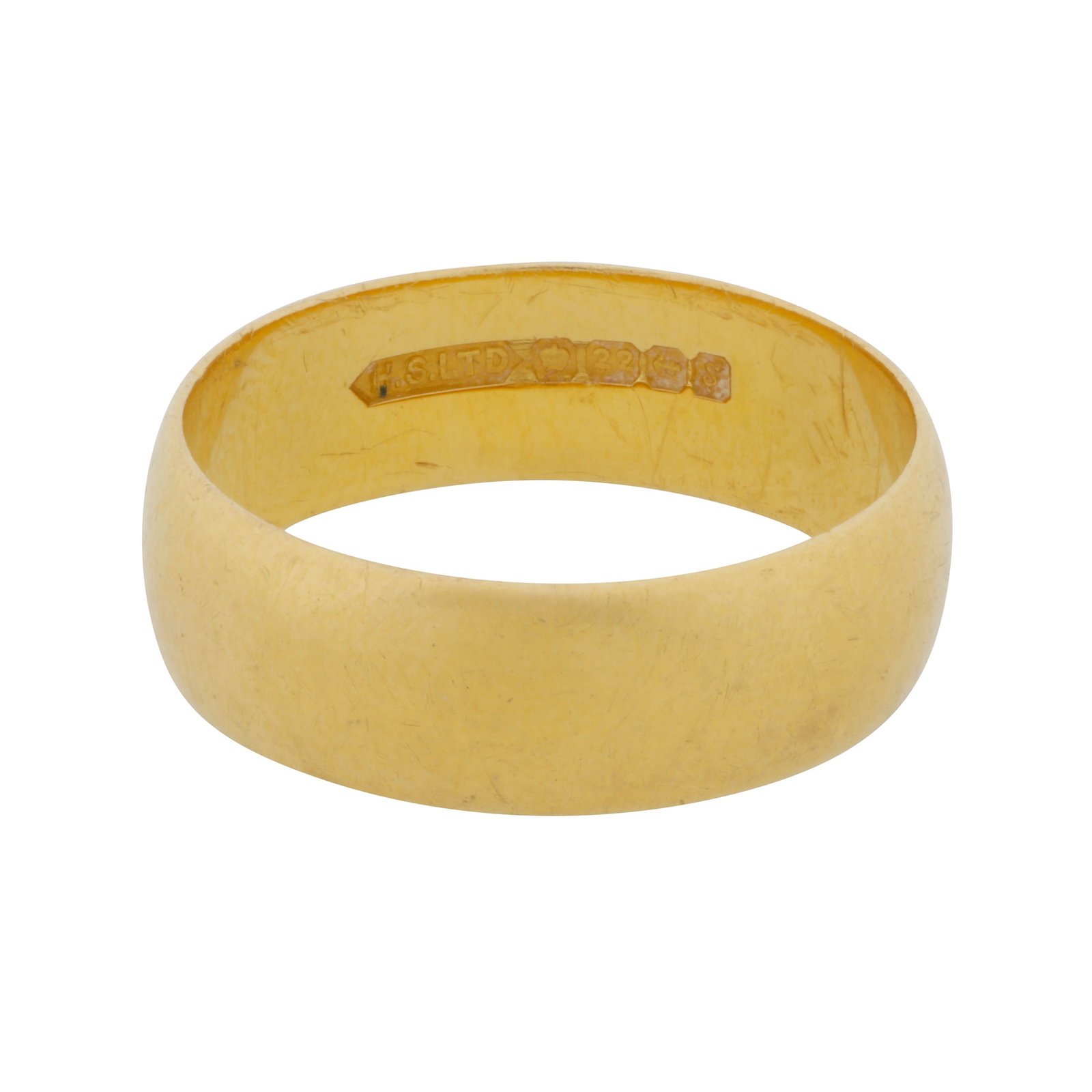 A band ring 22ct yellow gold (1 of 2)