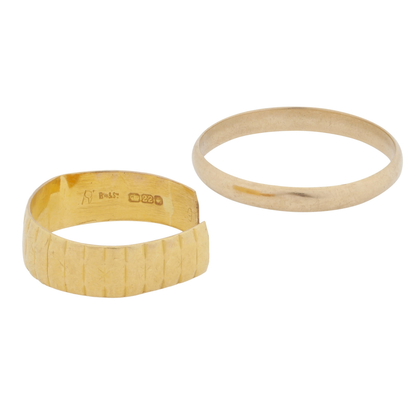 Two band rings Yellow metal - 2