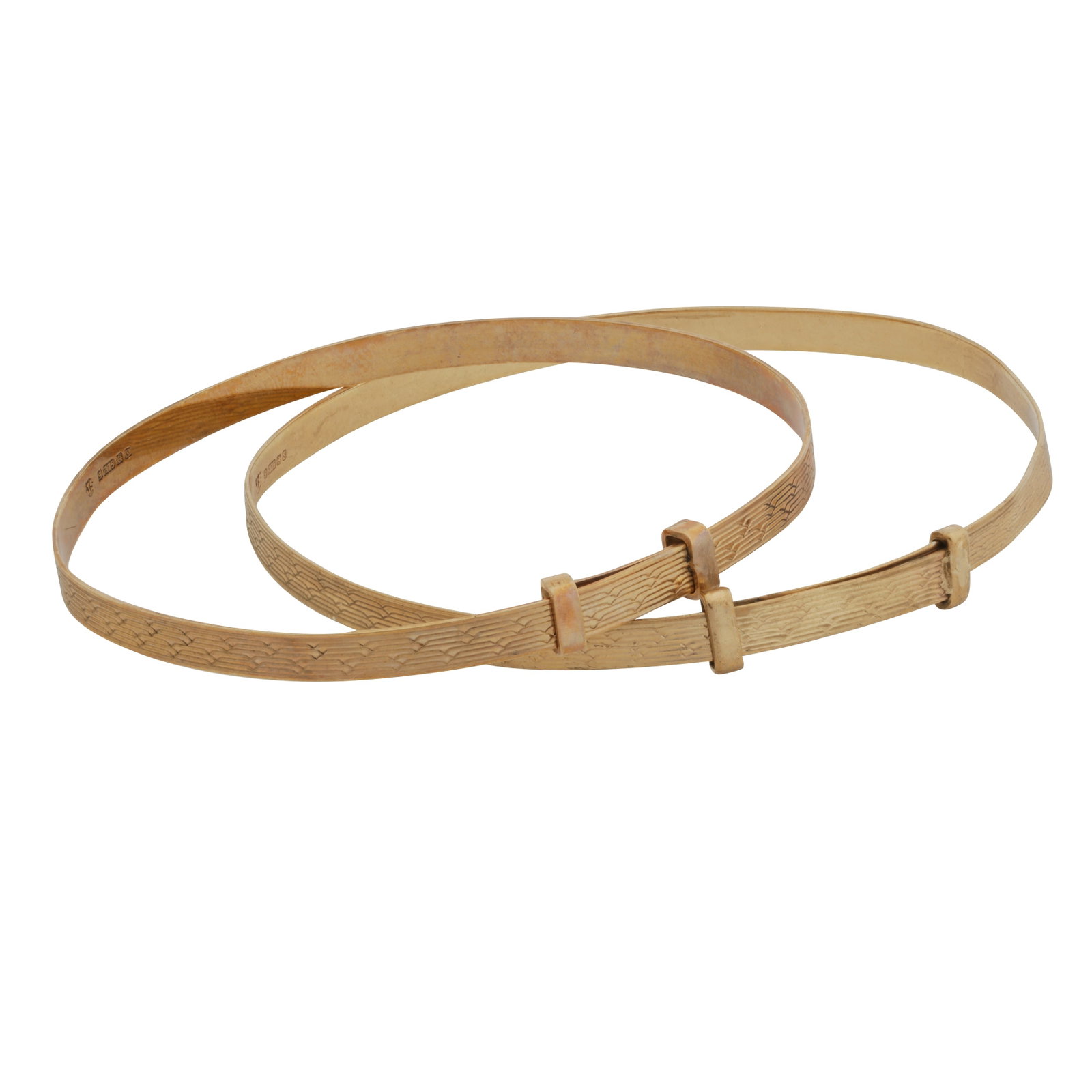 Two matching bangles 9ct yellow gold (1 of 3)
