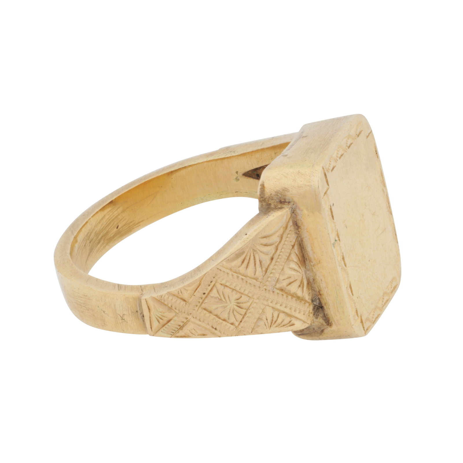 A signet ring Yellow metal - 2