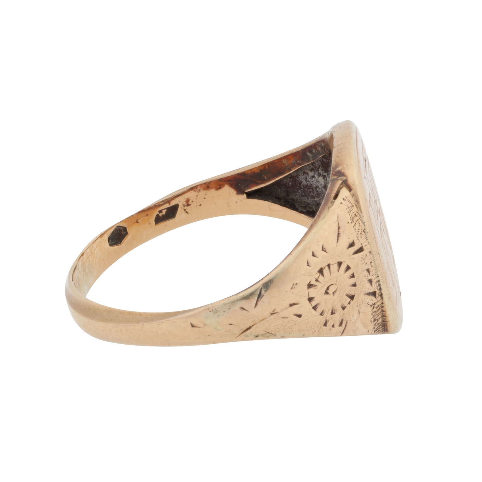 A signet ring Yellow metal - 2