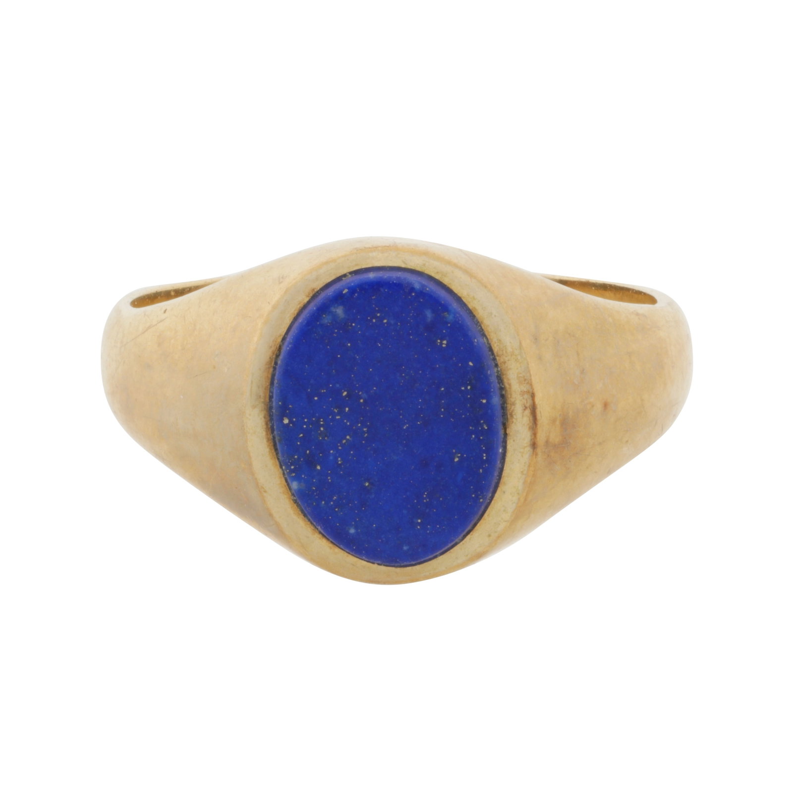 A lapis lazuli signet ring 9ct yellow gold (1 of 3)