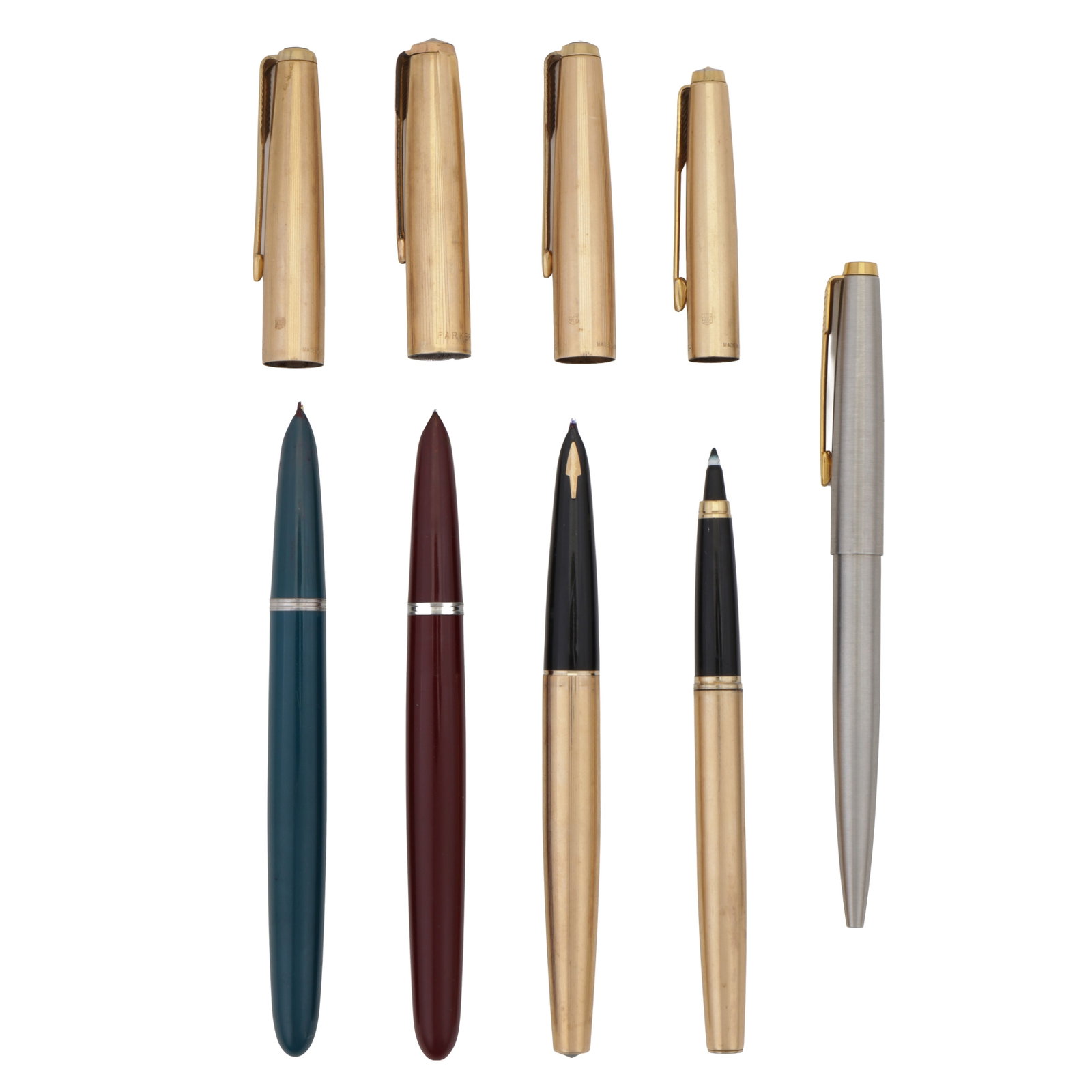 A collection of five Parker pens - 3