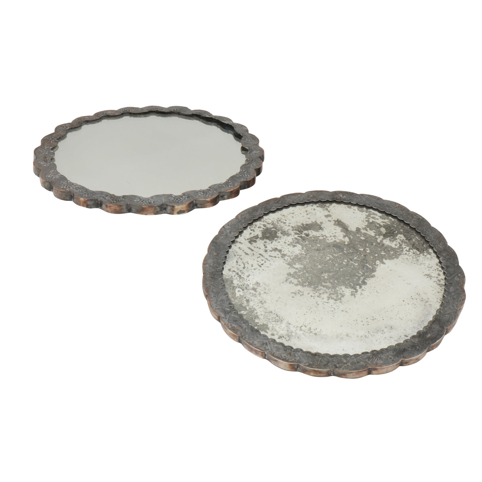 Cairo circa 1980 Two late 20th century Egyptian 900 standard mirrors - 2