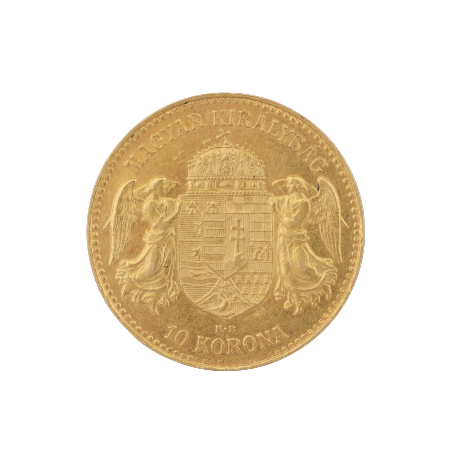 Hungarian gold 10 korona, 1906 Yellow metal - 2