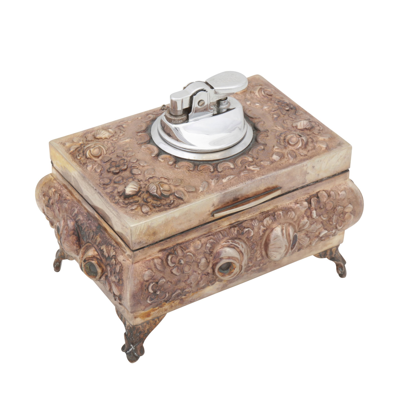 Turkey circa 1980 by Arda A late 20th century 900 standard silver cigarette box (1 of 2)