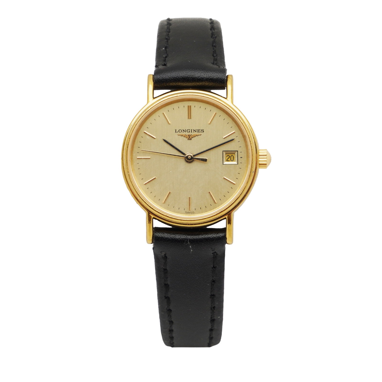 A Ladies Longines Wristwatch Gold-plated (1 of 3)