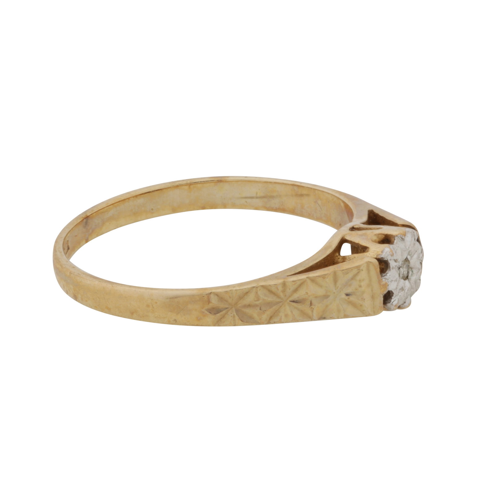 A paste single stone ring 9ct yellow gold - 2