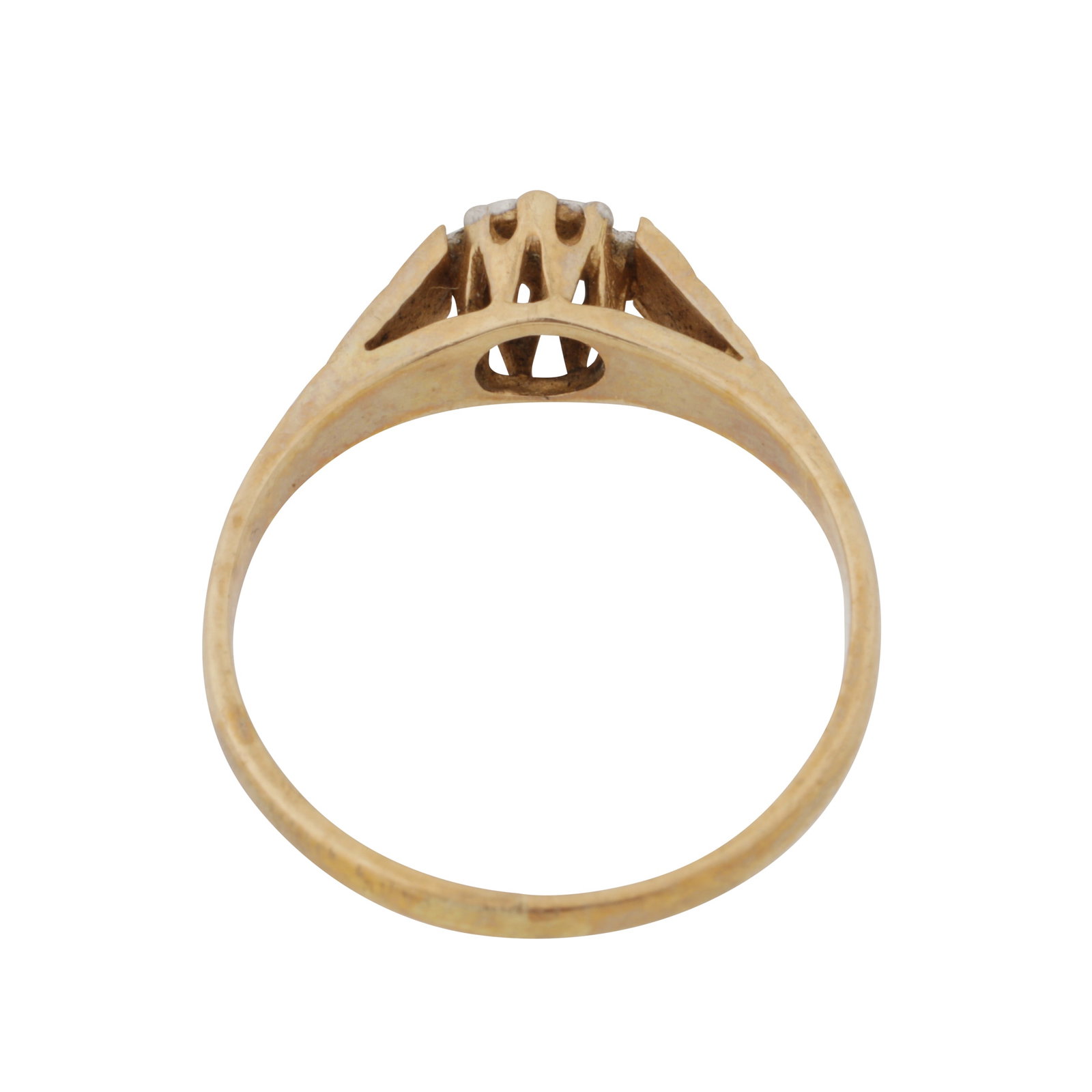 A paste single stone ring 9ct yellow gold - 3