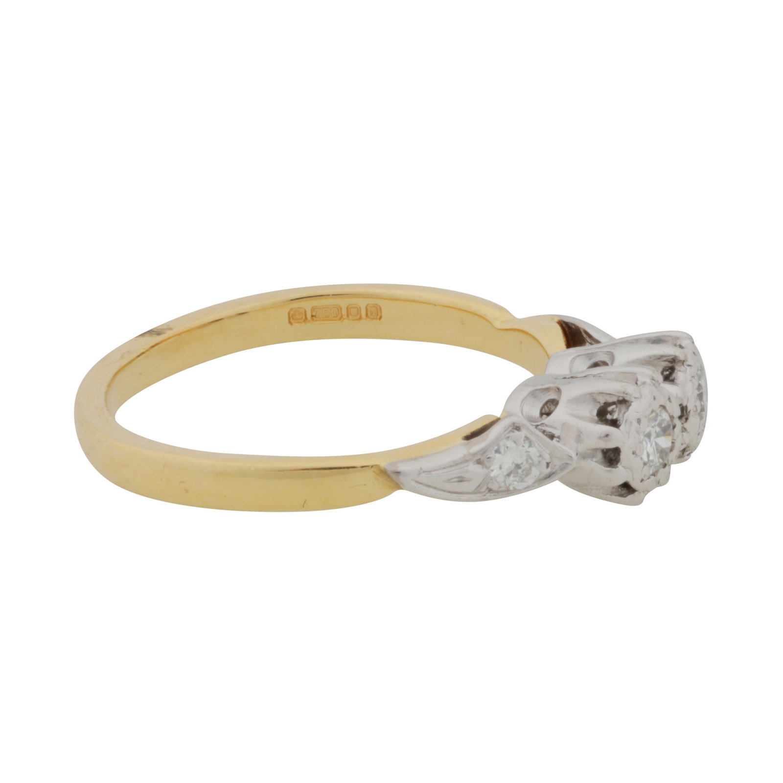 A diamond ring, circa 2000 18ct yellow and white gold - 2