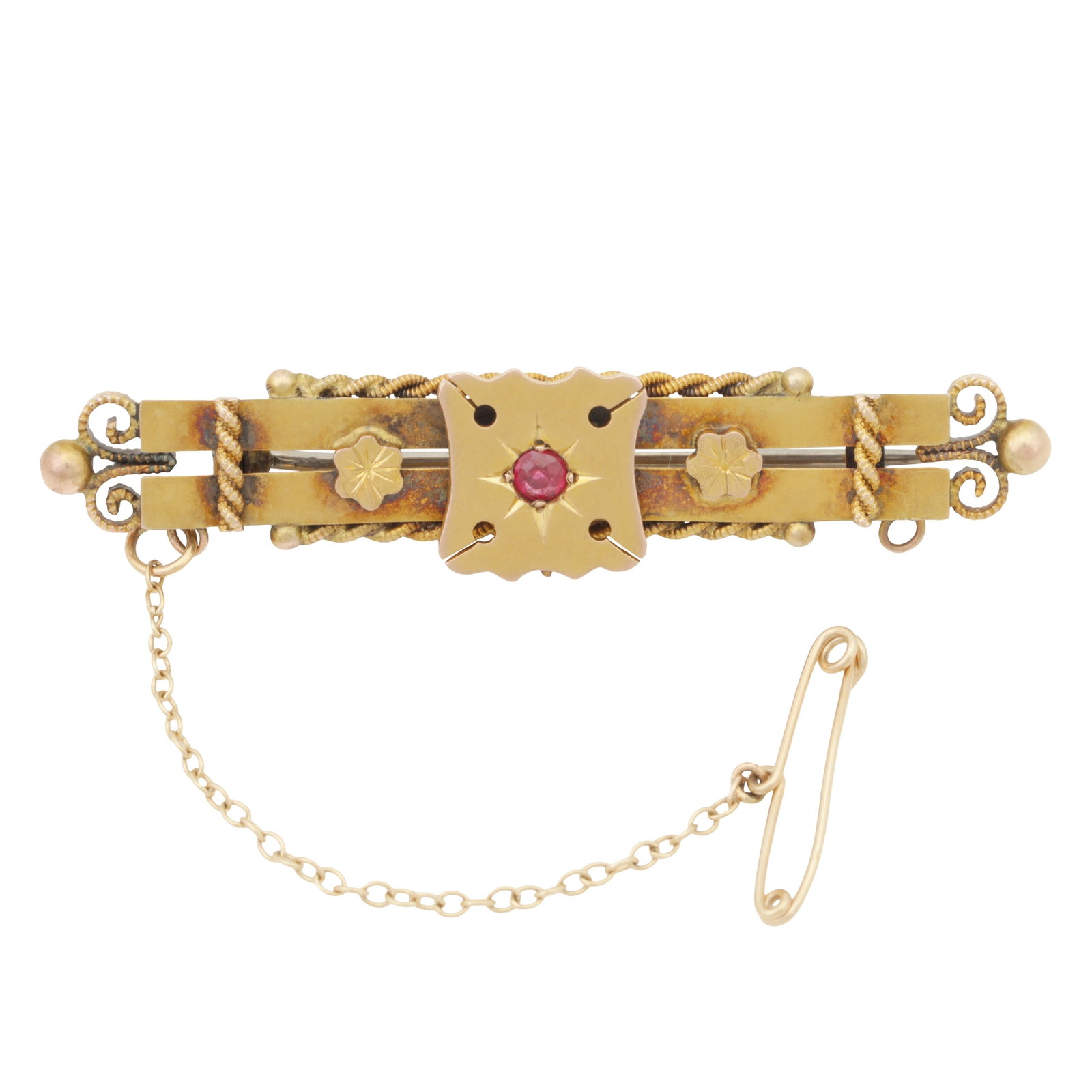 A paste brooch Yellow metal (1 of 1)