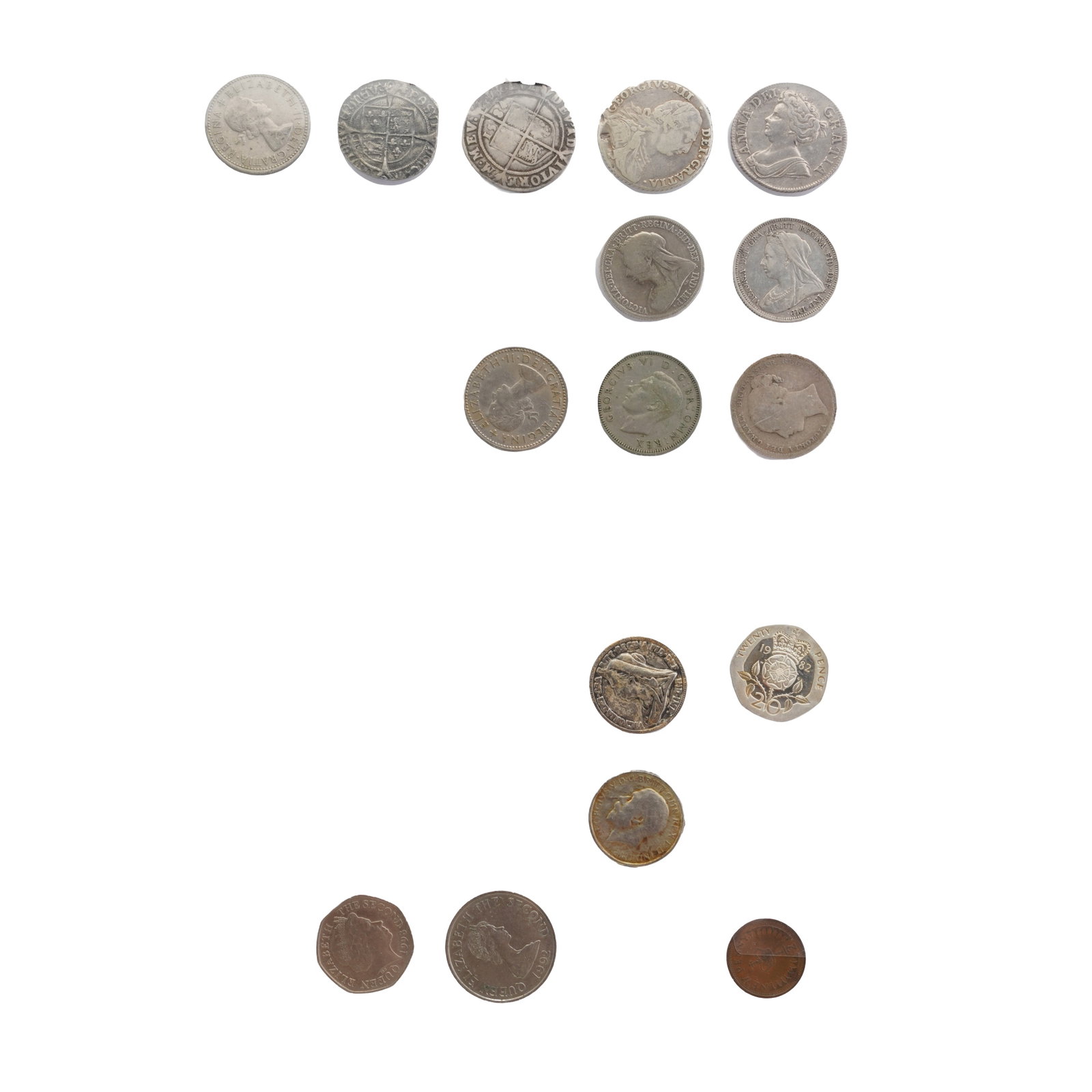 A large folder of coins to include silver examples. - 2