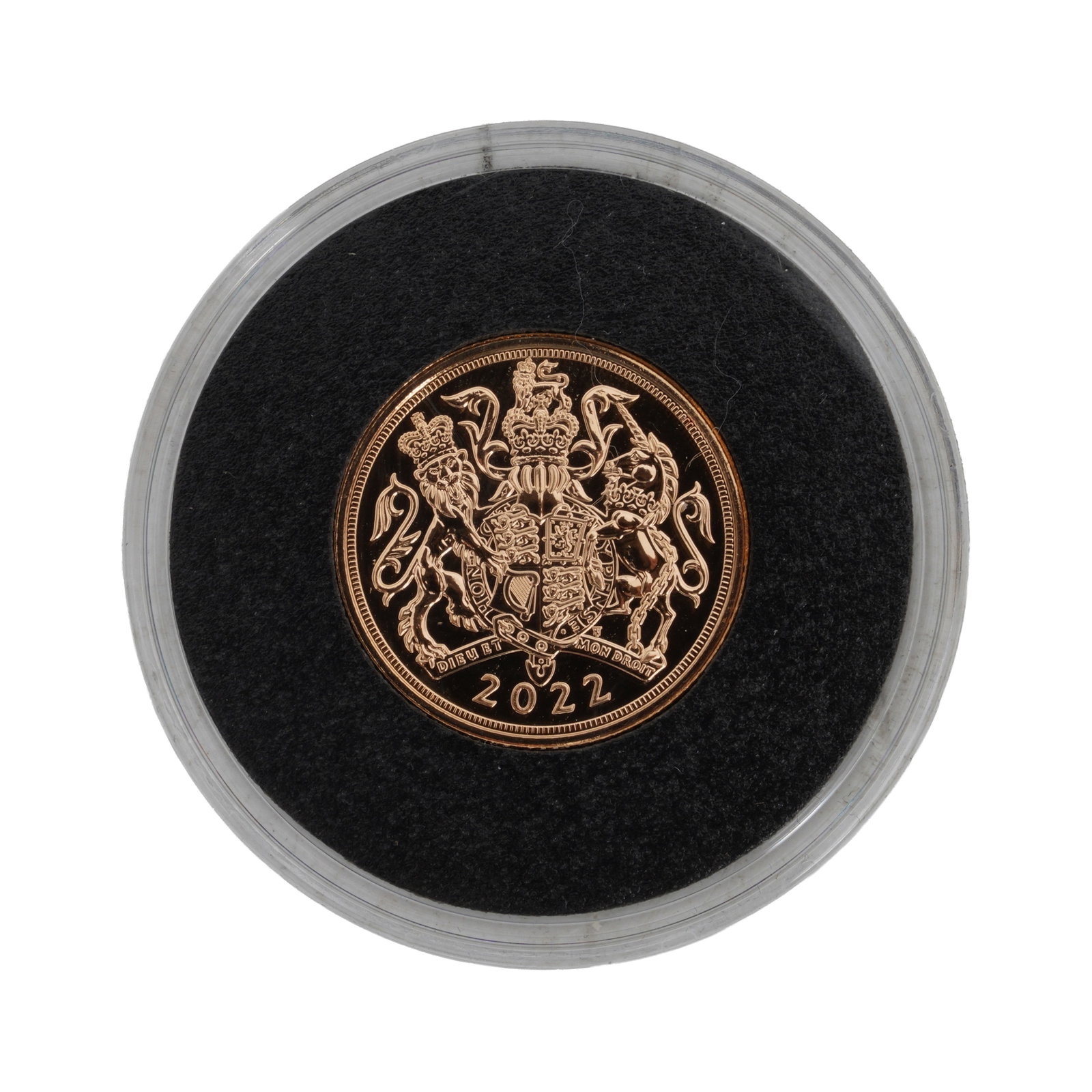 GB Gold Coin- 22ct Full Sovereign: GB Gold Coin- 22ct Full Sovereign Monarch: Elizabeth II Date: 2022 Type: 1-10 ounce Britannia Purity: 22 carat gold Weight: 3.4 grams