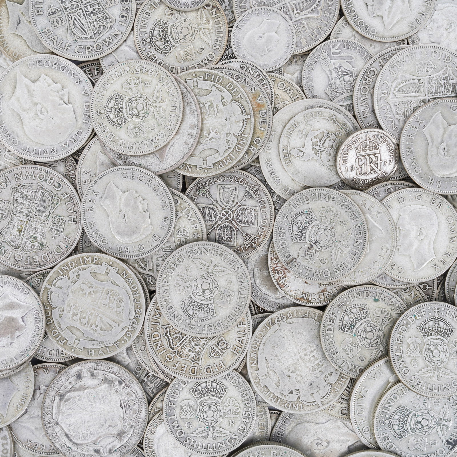 A large group of 1920 onwards 50% silver coins (1 of 1)