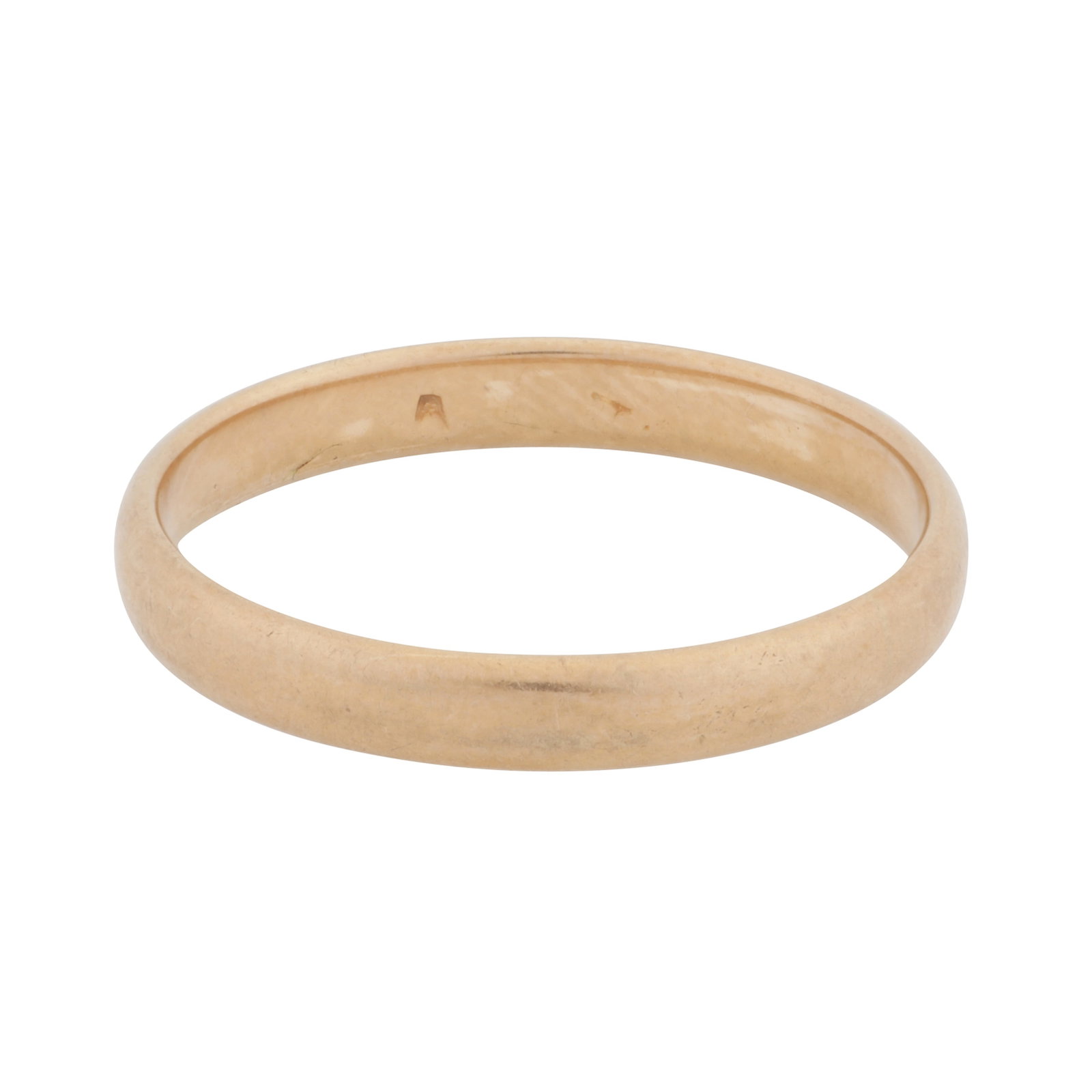 A band ring Yellow metal: A band ring Yellow metal Of polished finish, Austro-hungarian assay mark, ring size O½